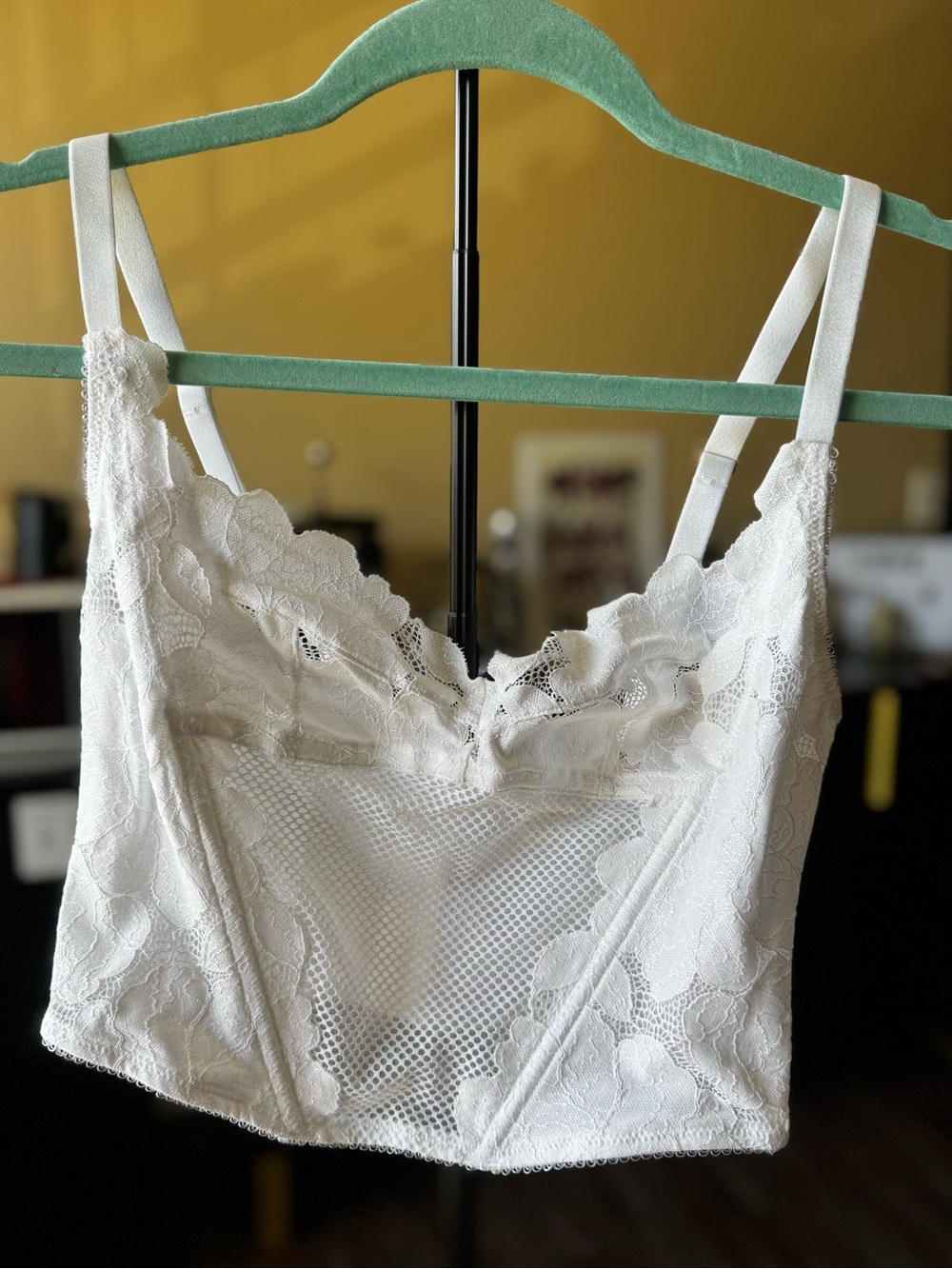 Savage X Fenty White Lace Bralette Corset